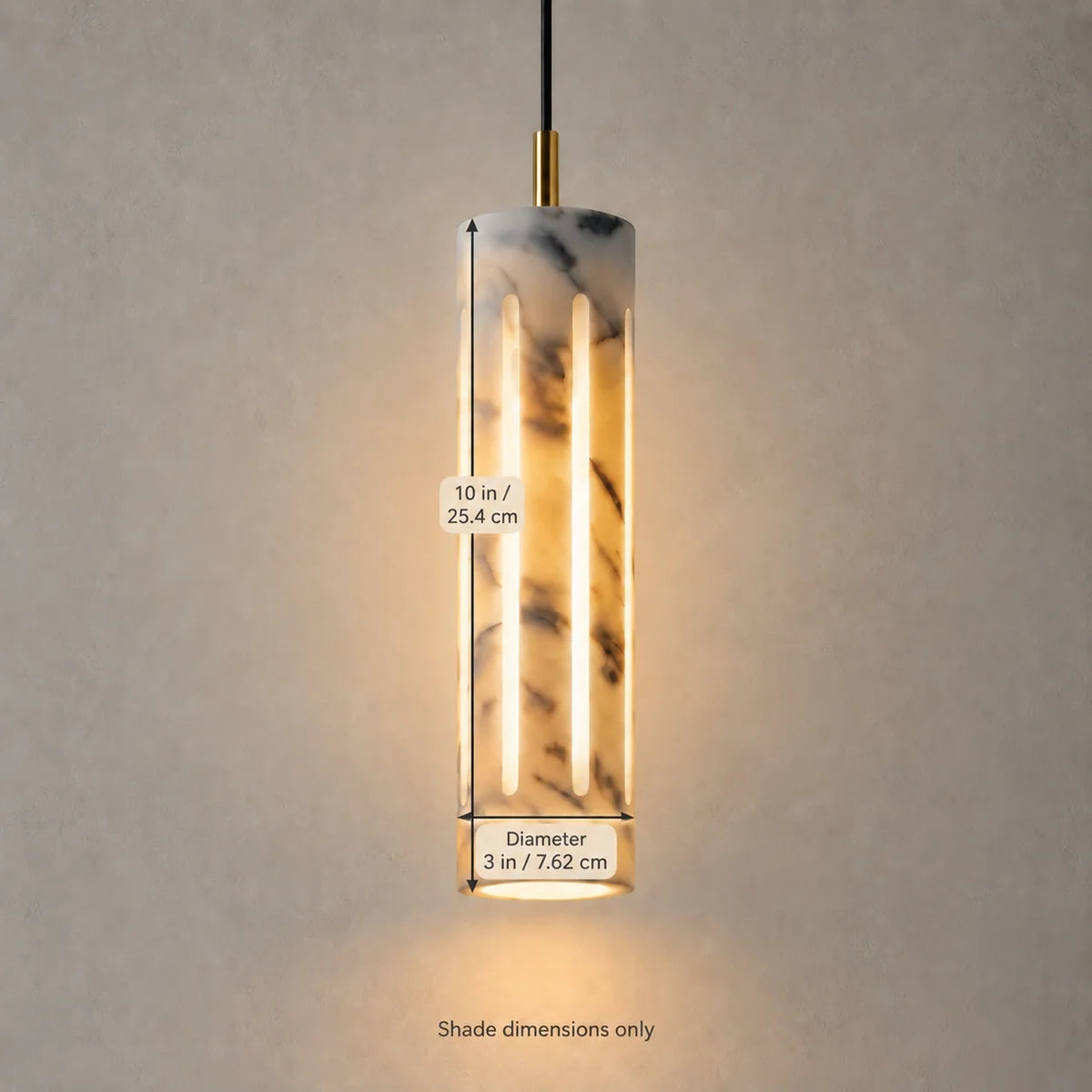 Bliss & Birch Marble Cylo Pendant Light
