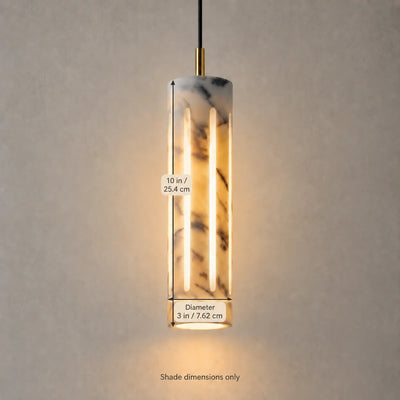 Bliss & Birch Marble Cylo Pendant Light