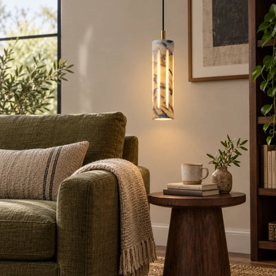 Bliss & Birch Marble Cylo Pendant Light