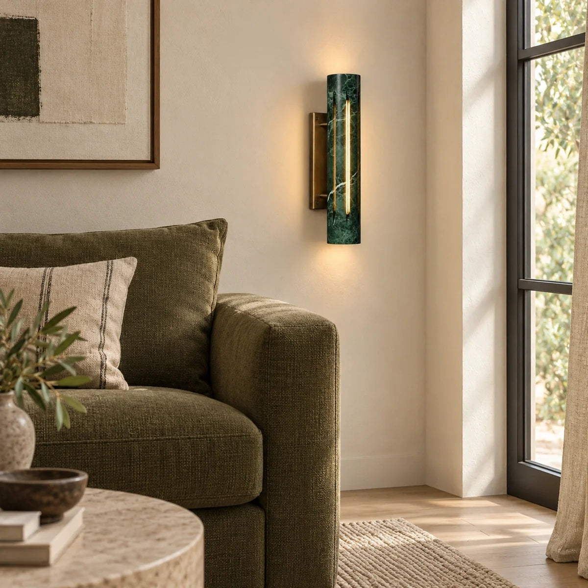 Bliss & Birch Cylo Marble Wall Lamp