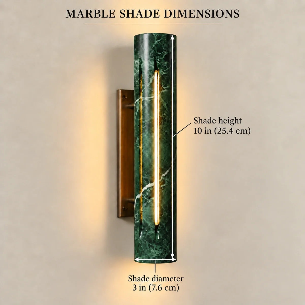 Bliss & Birch Cylo Marble Wall Lamp