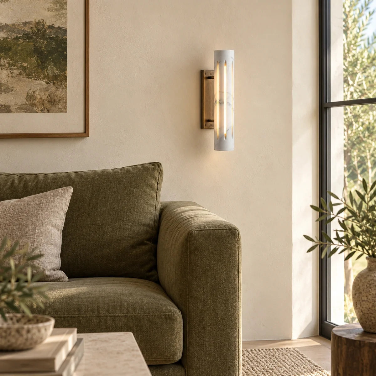 Bliss & Birch Cylo Marble Wall Lamp