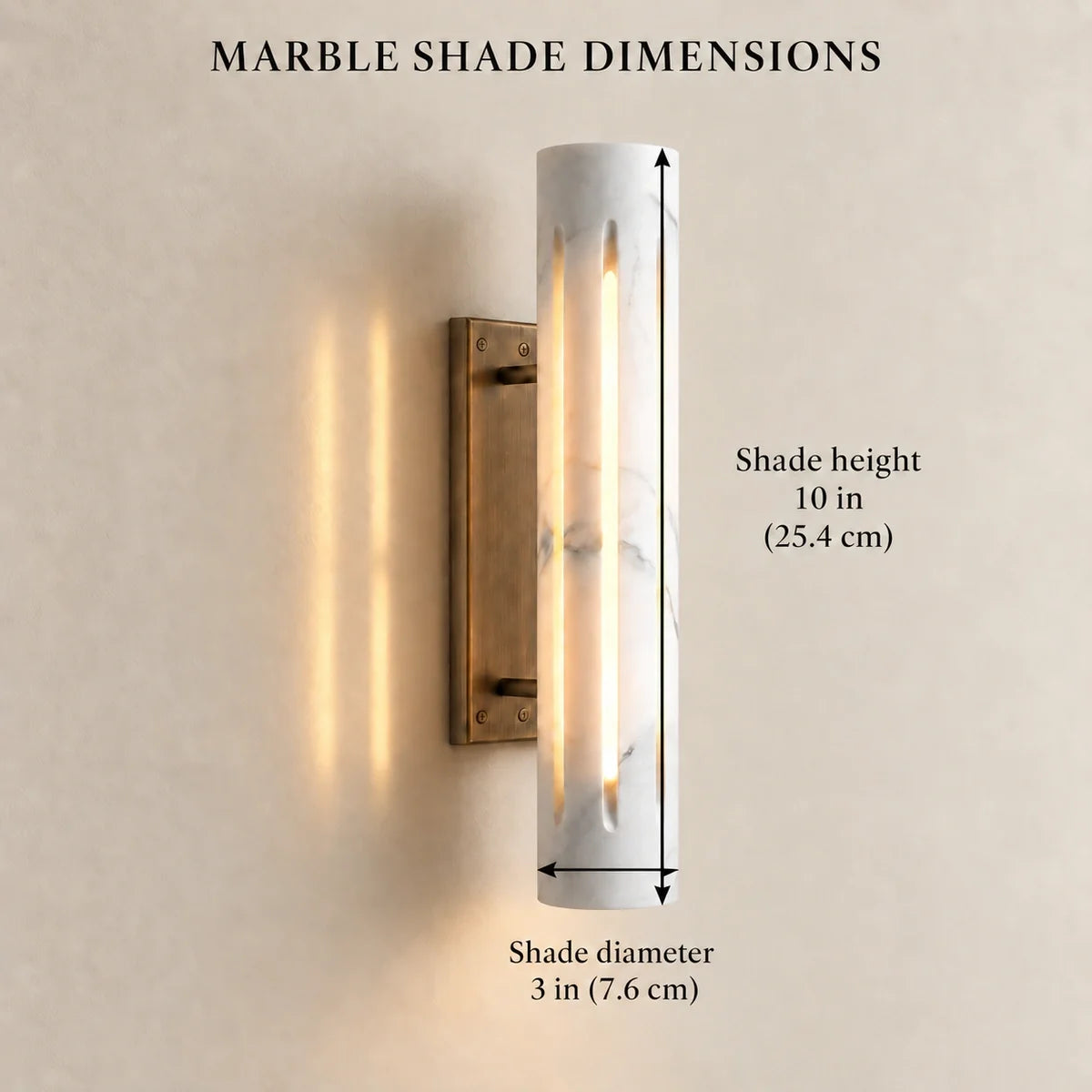 Bliss & Birch Cylo Marble Wall Lamp