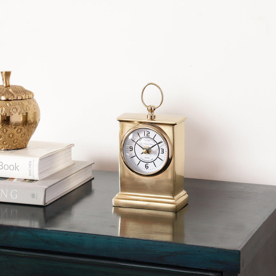 Gerald Table Clock | Classic Retrograde Desk Clock for Office, Study & Home Decor