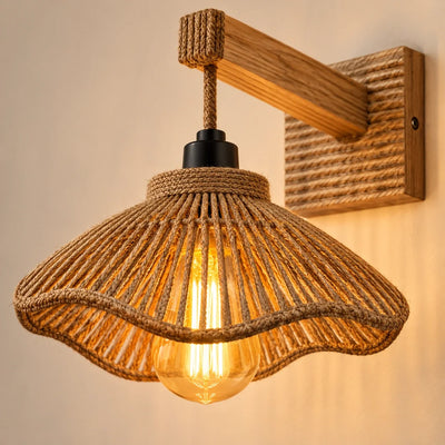 Bliss & Birch Woven Bell Wall Sconce