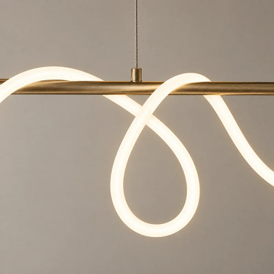 Bliss & Birch Looped Ribbon Linear Pendant