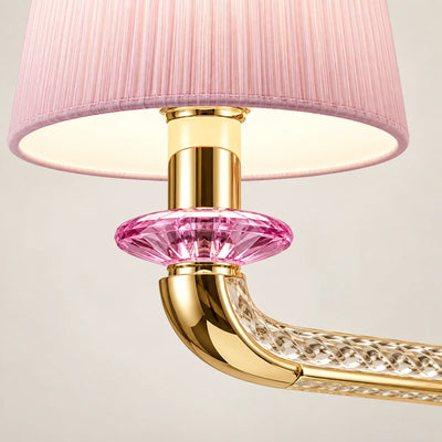 Bliss & Birch Pink Shade Ten-Light Chandelier