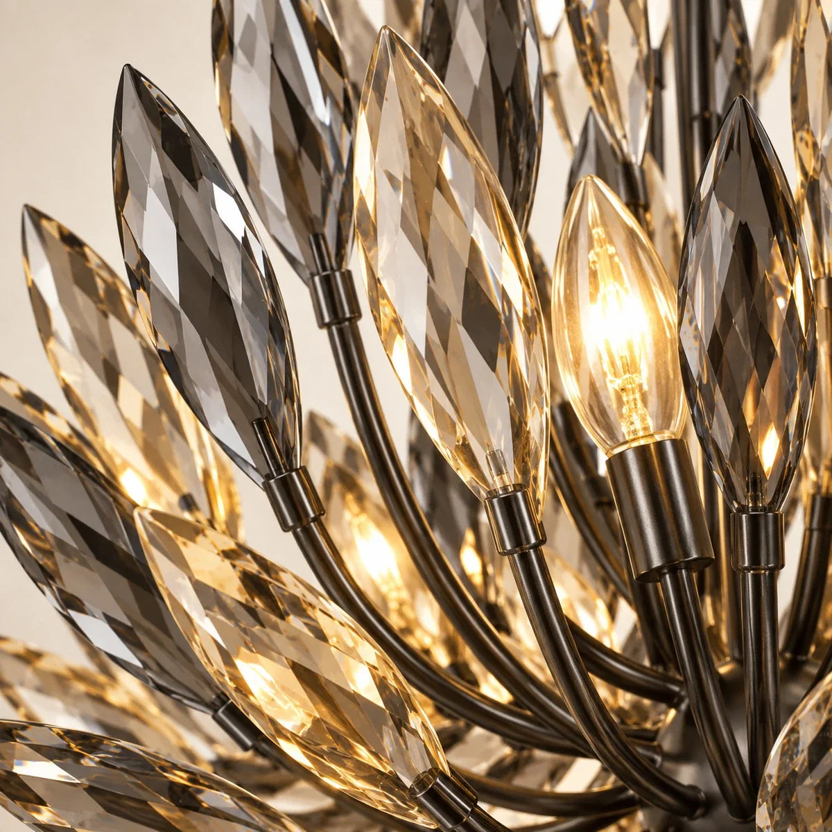 Bliss & Birch Smoke Crystal Branch Chandelier