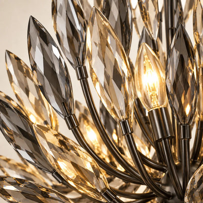 Bliss & Birch Smoke Crystal Branch Chandelier