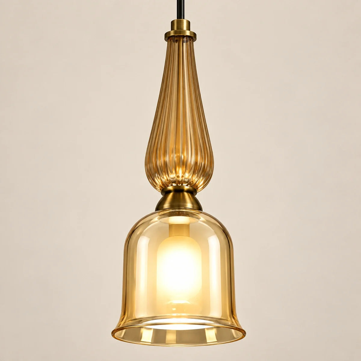 Bliss & Birch Thirteen-Light Amber Glass Cascade Chandelier