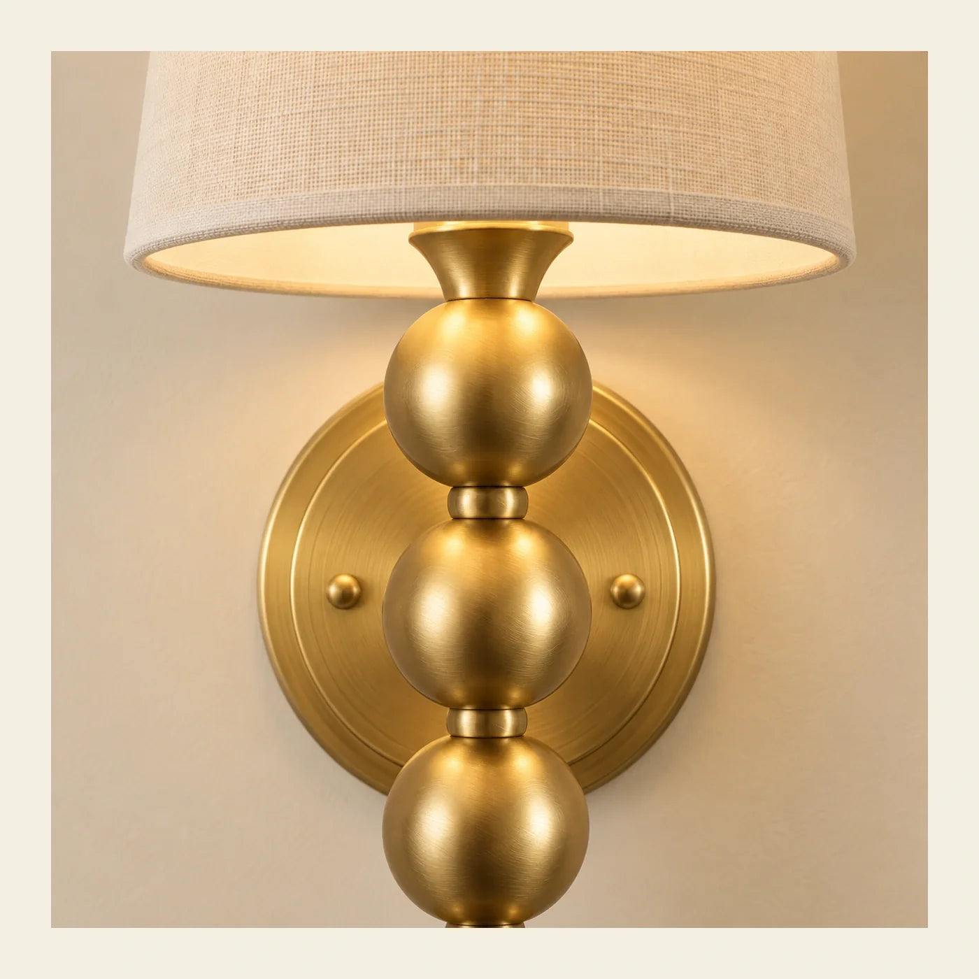 Bliss & Birch Beaded Stem Tapered Shade Wall Sconce