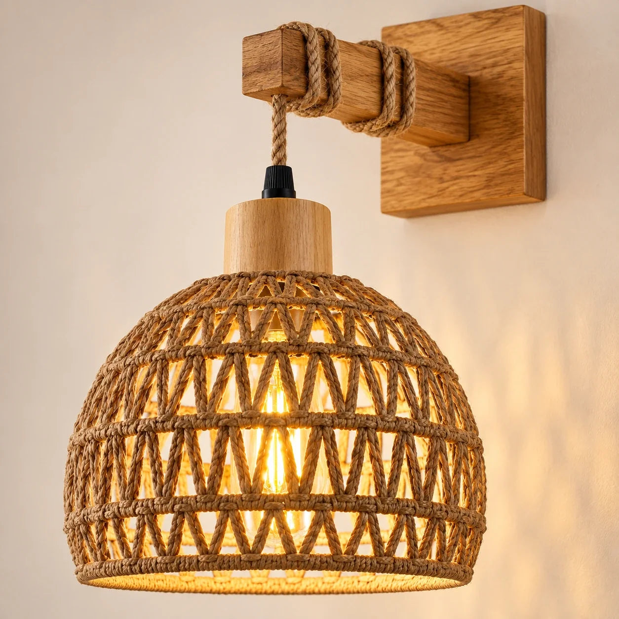 Bliss & Birch Woven Dome Wall Sconce