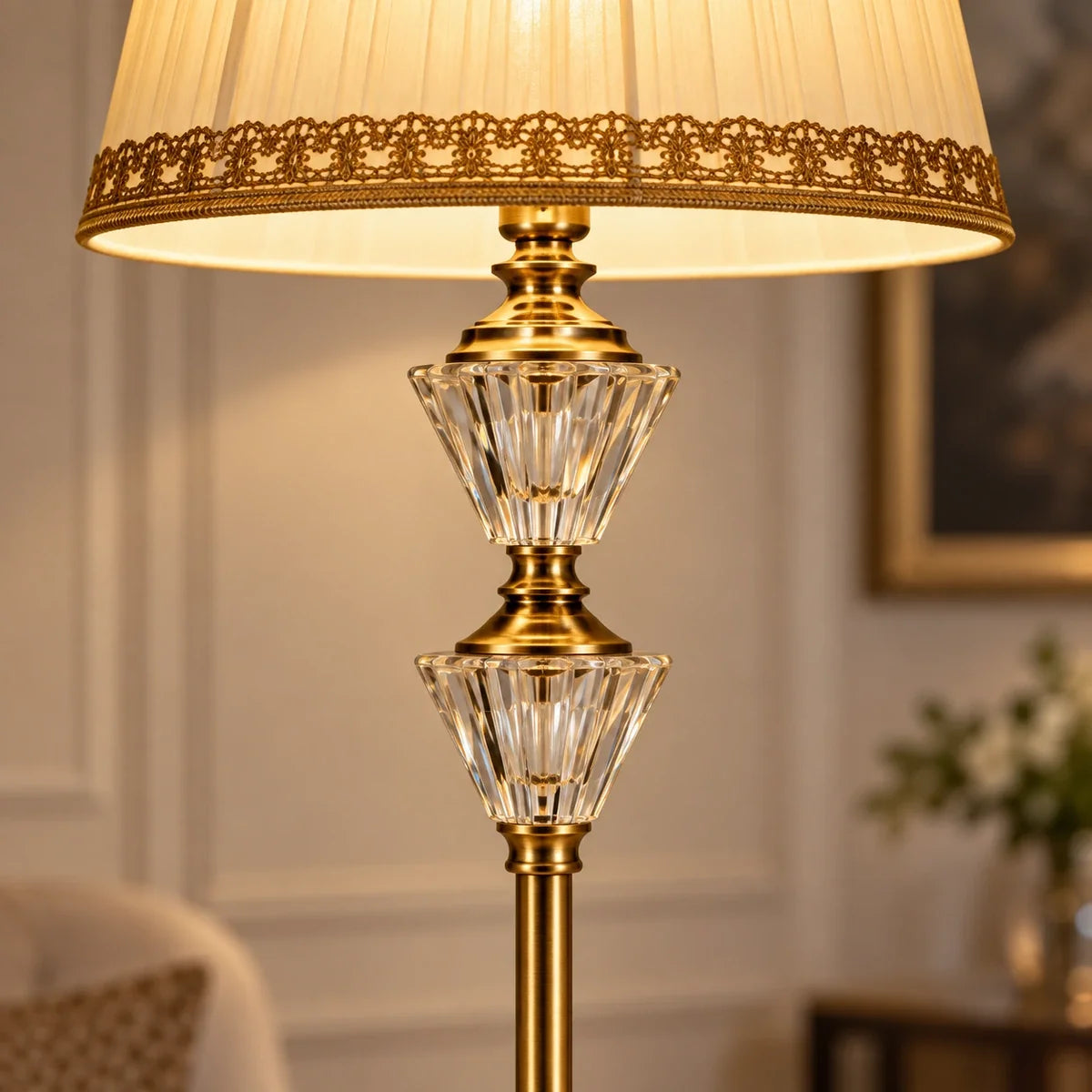 Bliss & Birch Faceted Crystal Table & Floor Lamp