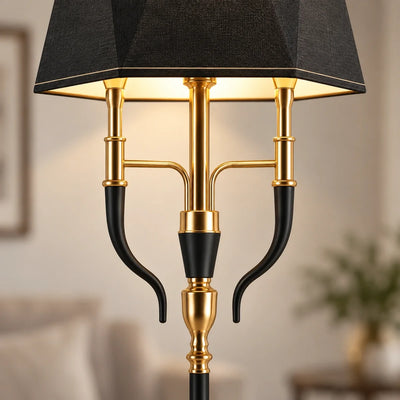 Bliss & Birch Three-Arm Shaded Floor Lamp