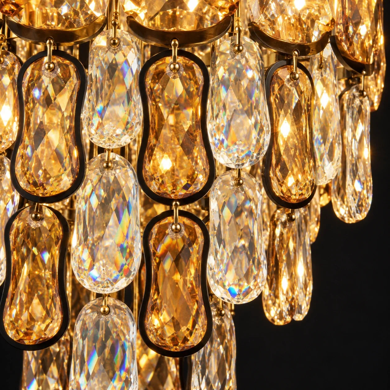 Bliss & Birch Tiered Faceted Drop Chandelier