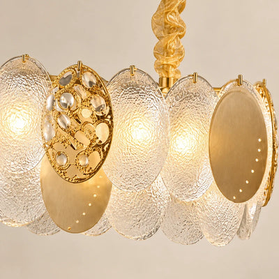 Bliss & Birch Frosted Disc Linear Pendant