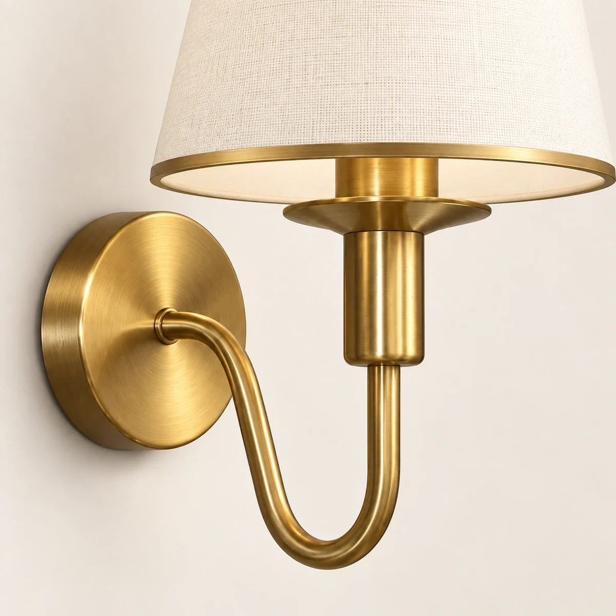 Bliss & Birch Curved Arm Shaded Wall Sconce