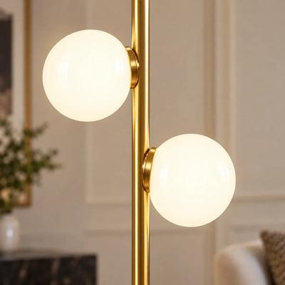 Bliss & Birch Milky Globe Column Floor Lamp