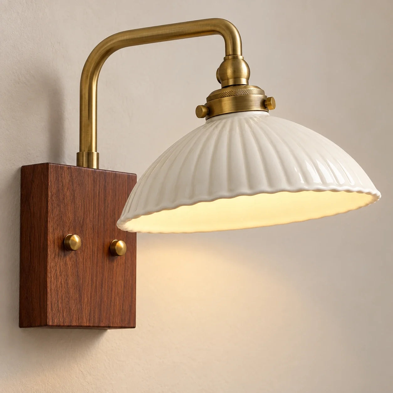 Bliss & Birch Ceramic Dome Reading Wall Sconce