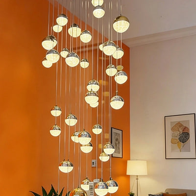 Bliss & Birch Cascading Globe Double-Height Chandelier