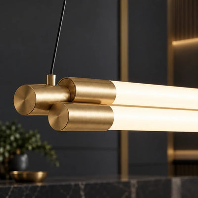 Bliss & Birch Gold-Tone Linear Tube Pendant
