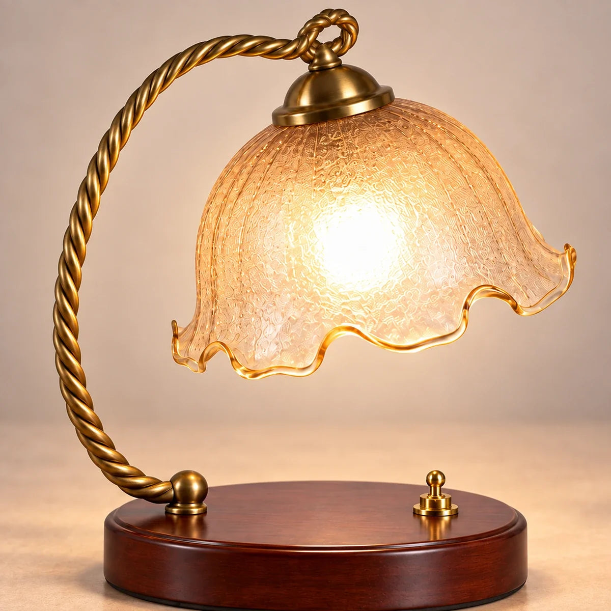 Bliss & Birch Amber Tulip Table Lamp