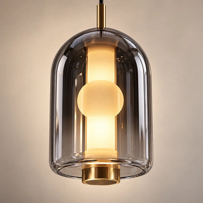 Bliss & Birch Smoke Capsule Glass Pendant