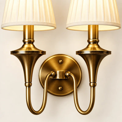 Bliss & Birch Double Arm Tapered Shade Wall Sconce