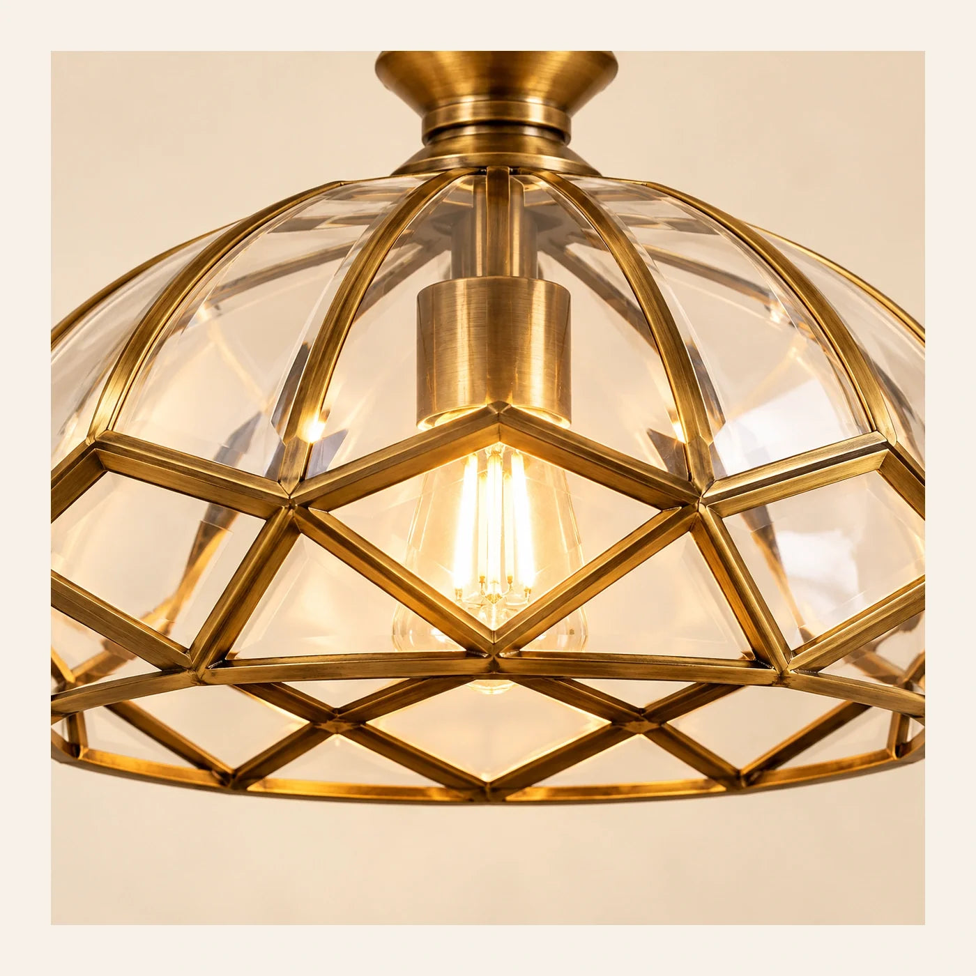Bliss & Birch Antique Geometric Cage Pendant
