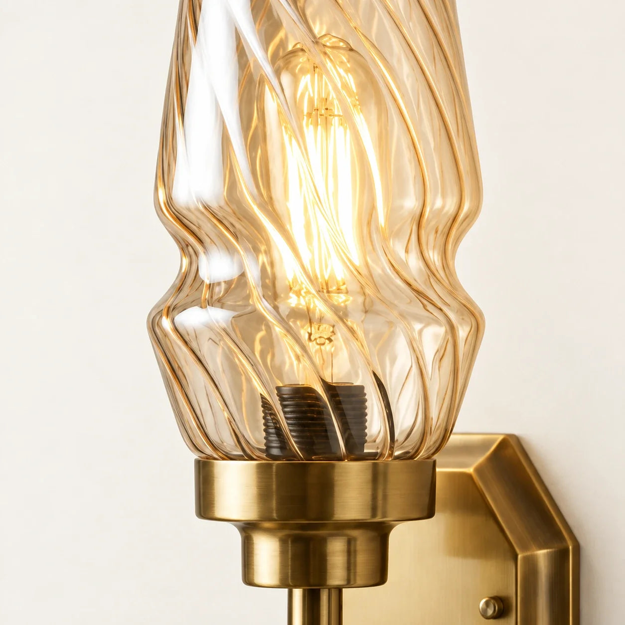 Bliss & Birch Sculpted Ripple-Shade Wall Sconce