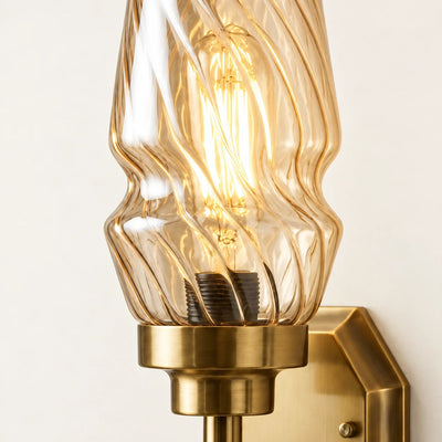 Bliss & Birch Sculpted Ripple-Shade Wall Sconce