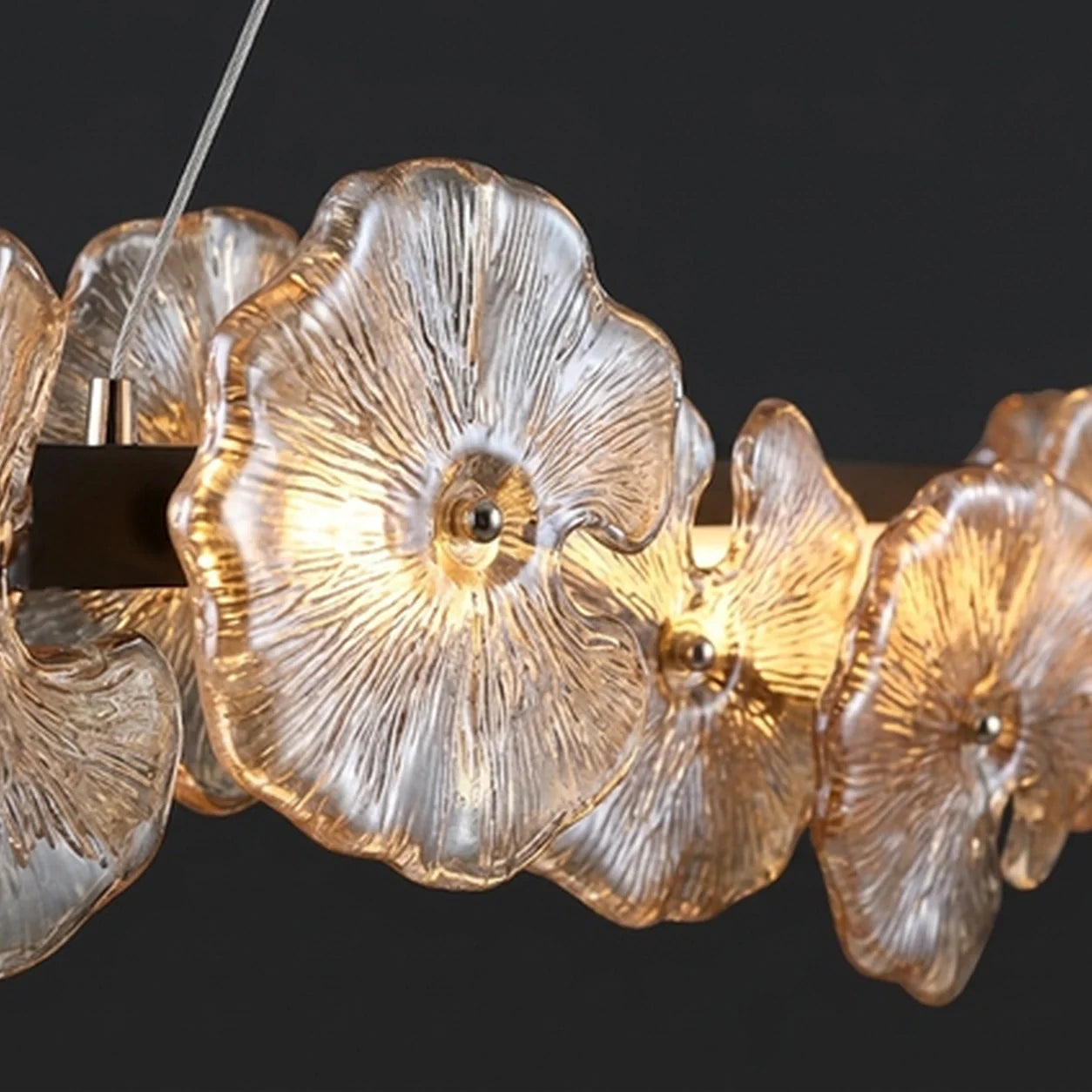 Bliss & Birch Floral Glass Linear Pendant