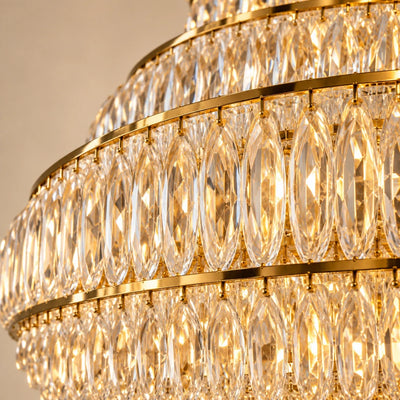Bliss & Birch Grand Tiered Dome Crystal Chandelier