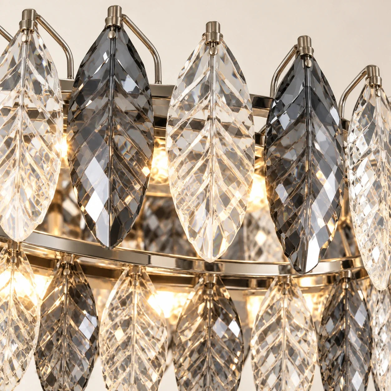 Bliss & Birch Oval Crystal Leaf Chandelier