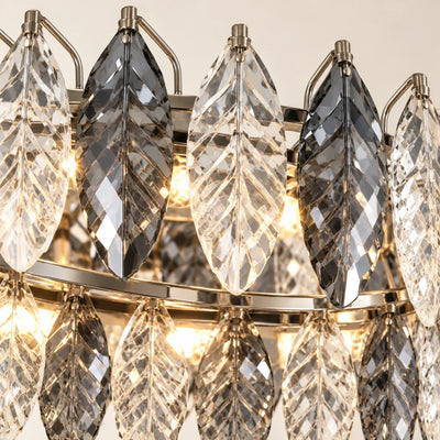 Bliss & Birch Oval Crystal Leaf Chandelier