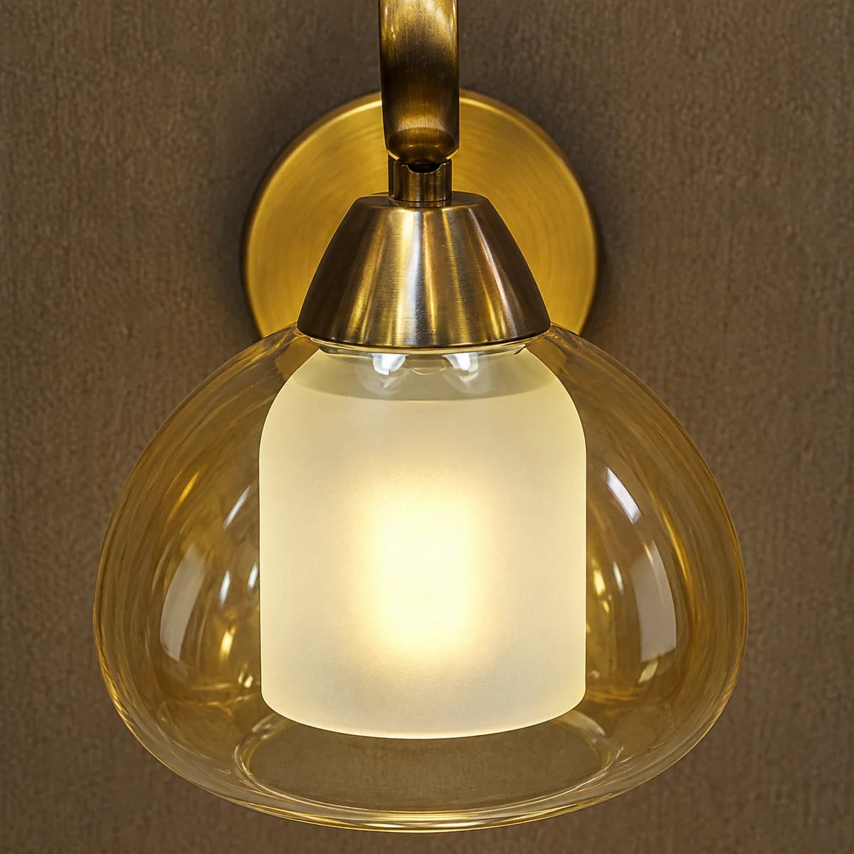 Bliss & Birch Amber Nested Glass Wall Sconce