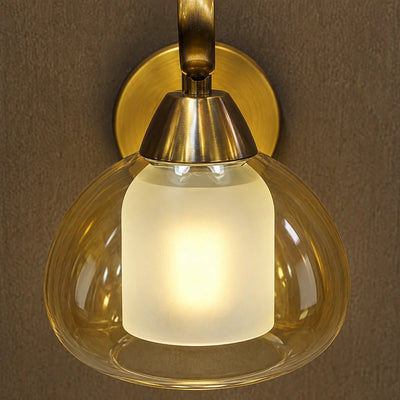 Bliss & Birch Amber Nested Glass Wall Sconce