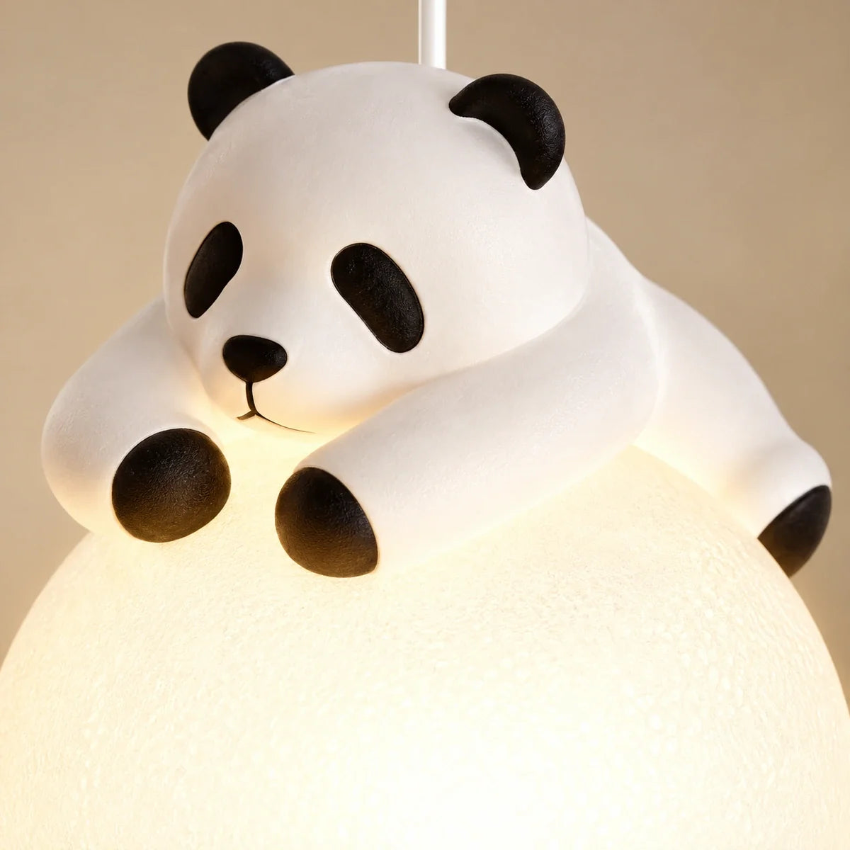 Panda Hug Globe Pendant