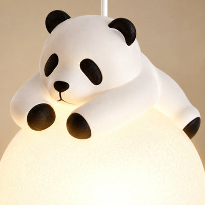 Panda Hug Globe Pendant