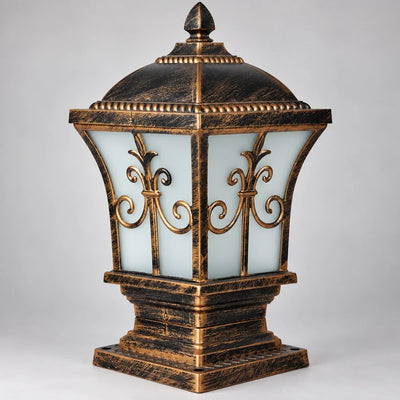 Bliss & Birch Ornate Frosted Panel Pillar Light