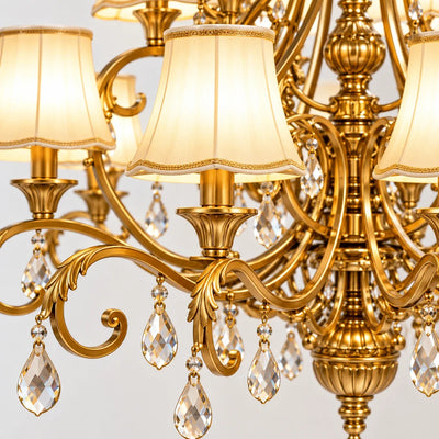 Bliss & Birch Scroll-Arm Three-Tier Chandelier