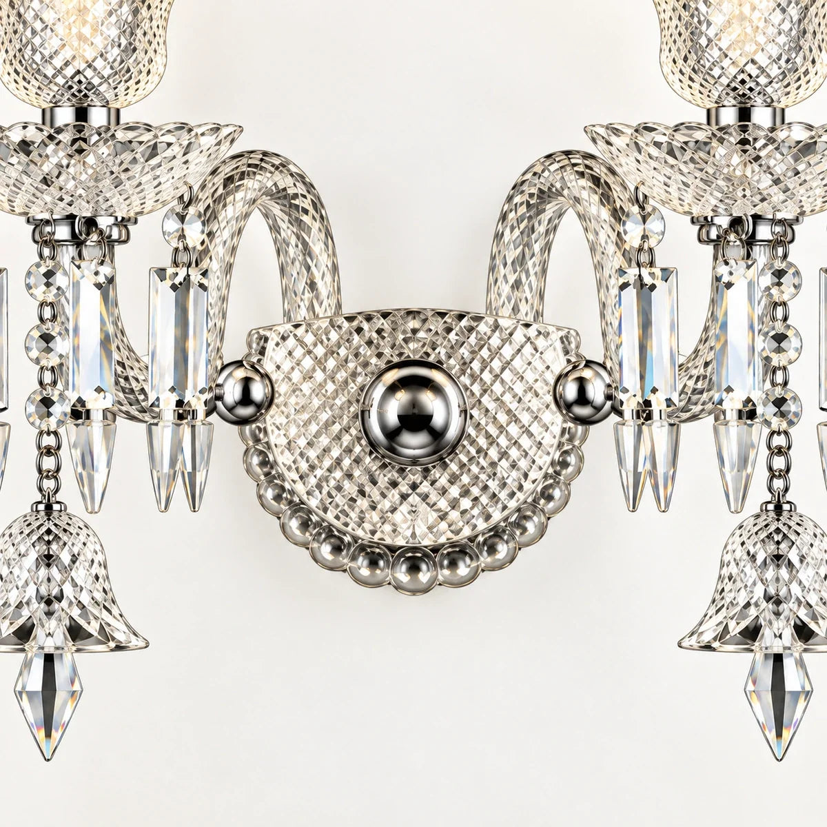 Bliss & Birch Crystal Accent Double-Shade Wall Sconce