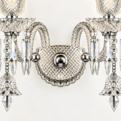 Bliss & Birch Crystal Accent Double-Shade Wall Sconce