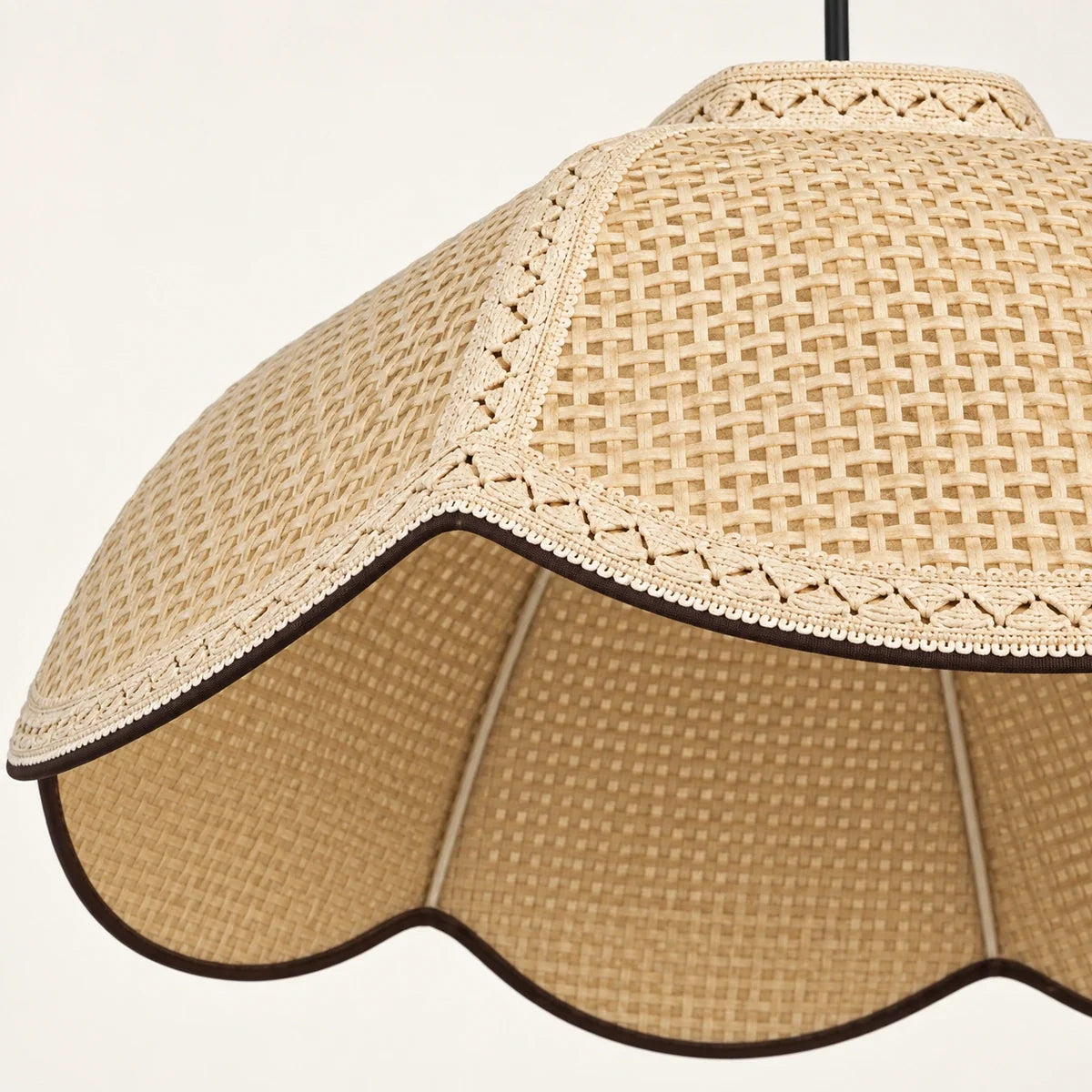 Bliss & Birch Off-White Woven Dome Pendant