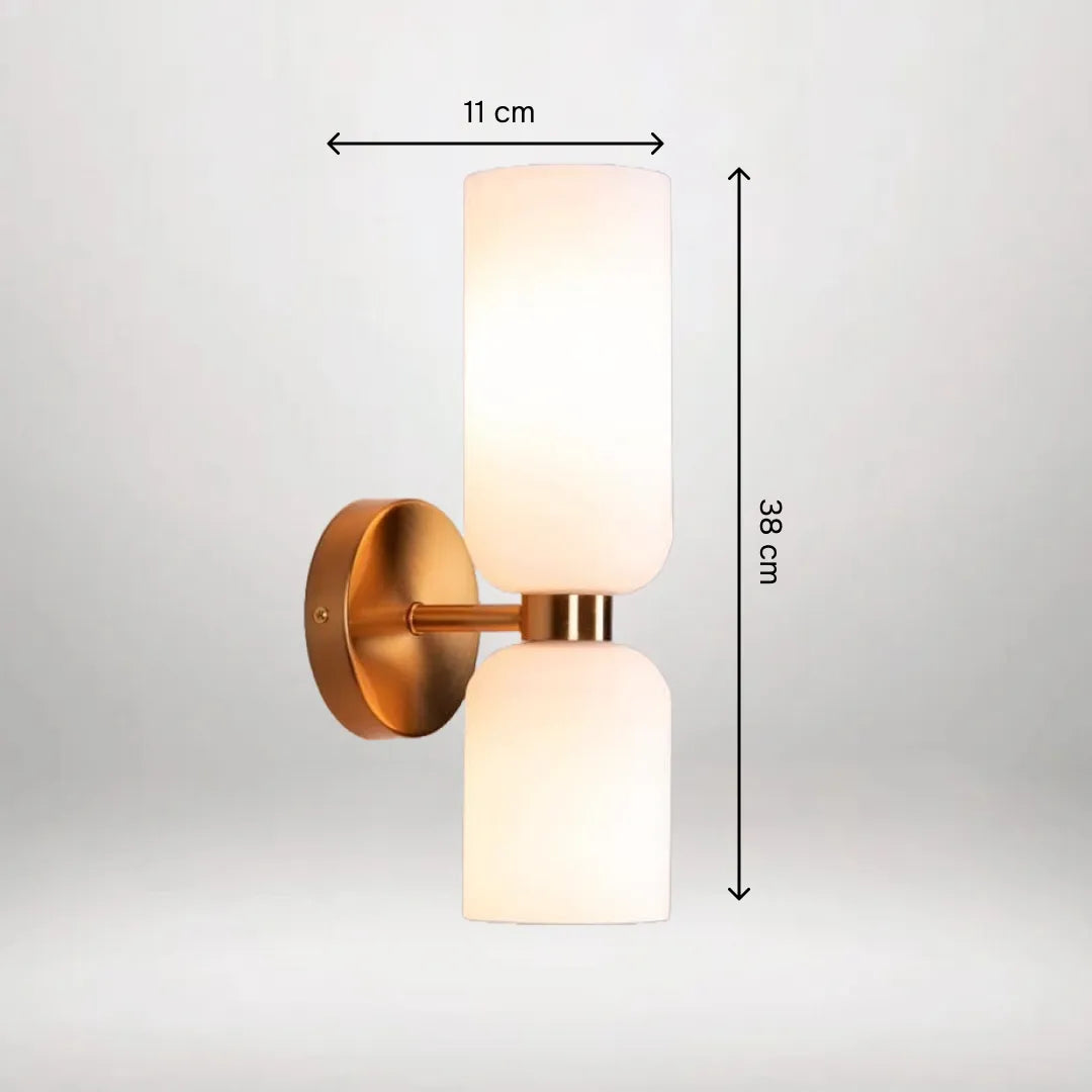 Double Head Glass & Iron LED Sconce (Pack of 2)