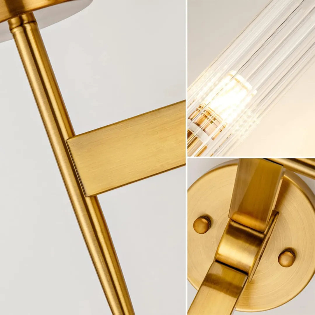 Dual Modern Cylindrical Glass Sconce