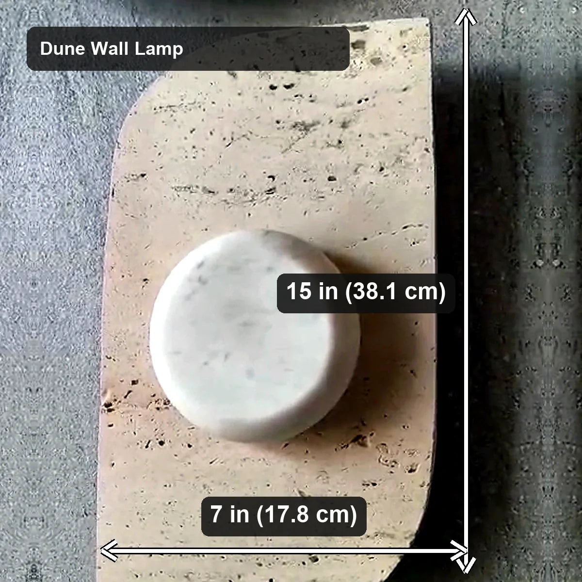Bliss & Birch Dune Travertine Wall Lamp