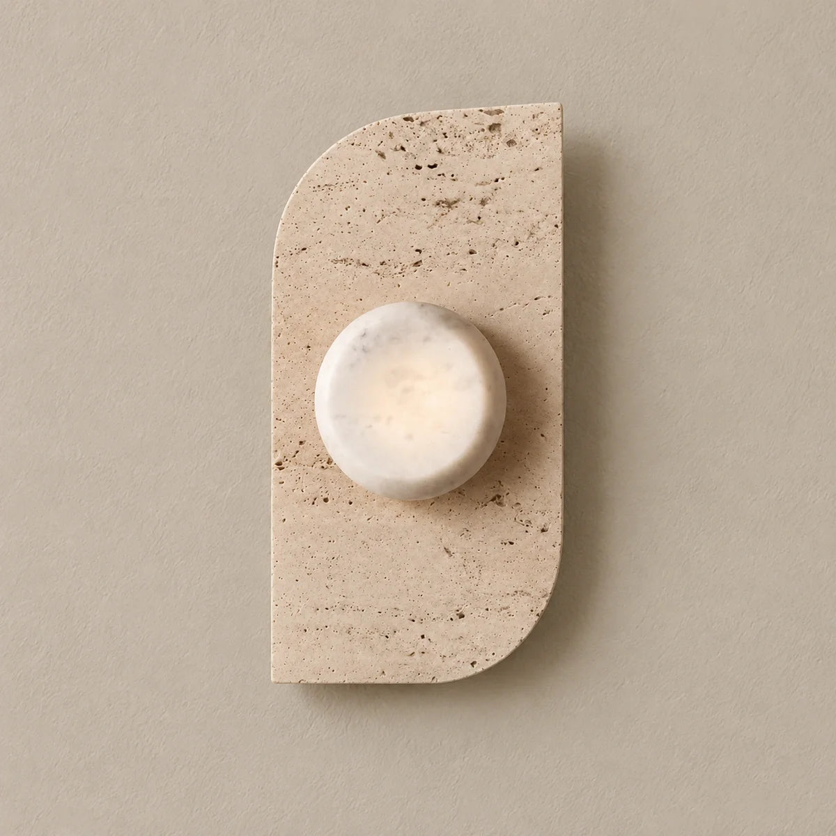 Bliss & Birch Dune Travertine Wall Lamp