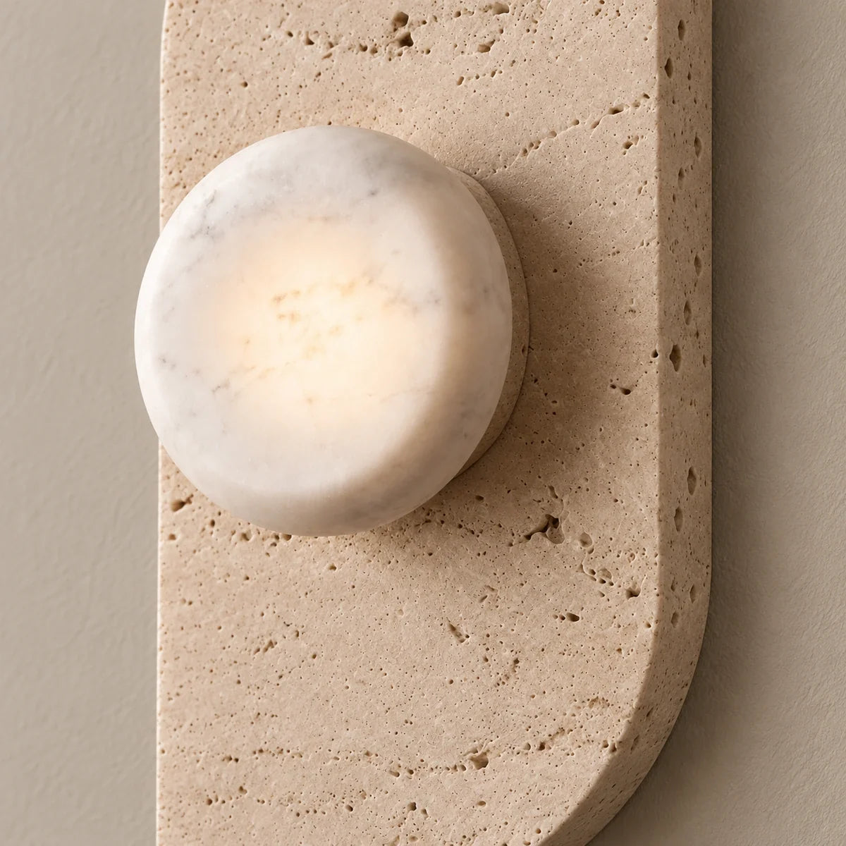 Bliss & Birch Dune Travertine Wall Lamp