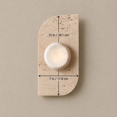 Bliss & Birch Dune Travertine Wall Lamp